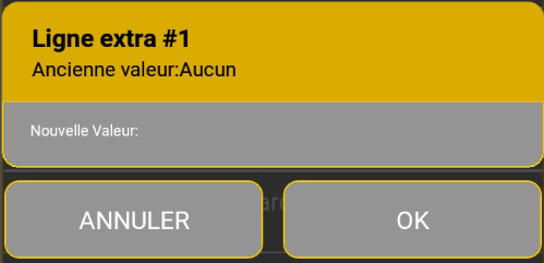 Saisir une ligne de texte supplémentaire