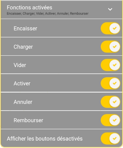 Activer ou désactiver les options de fonctionnalité de carte-cadeau