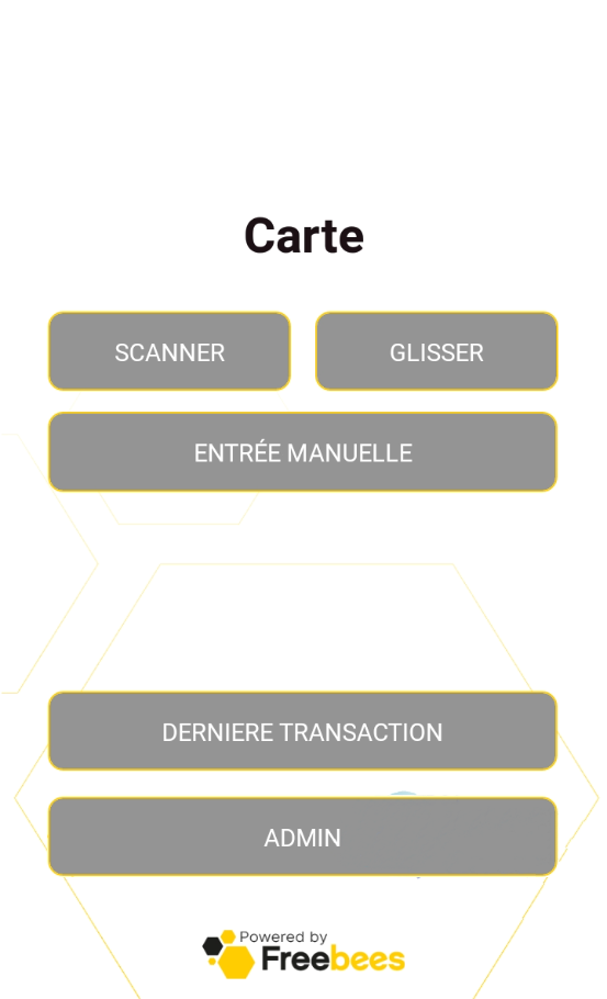 Page principale des opérations