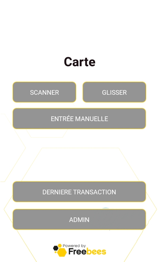 Page principale des opérations