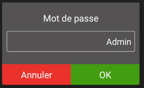 Enter current Admin password