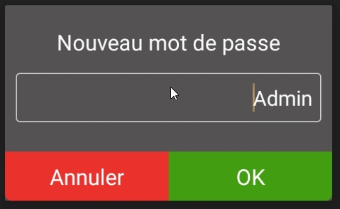Enter new Admin password