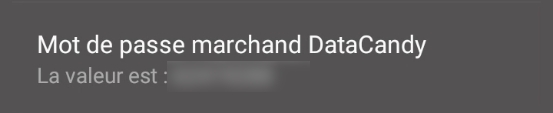 DataCandy Merchant Password