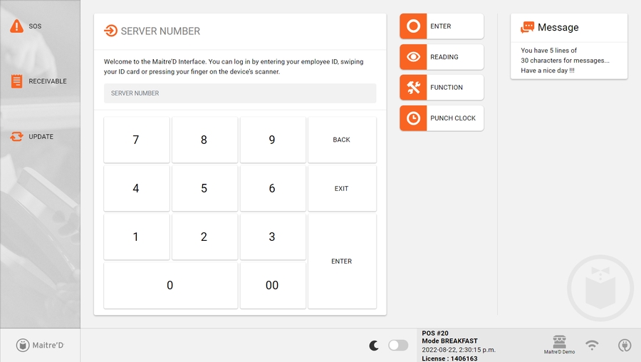 Advanced POS User Interface - Light
