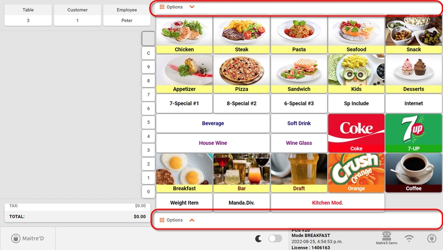 POS with Hidden Layout