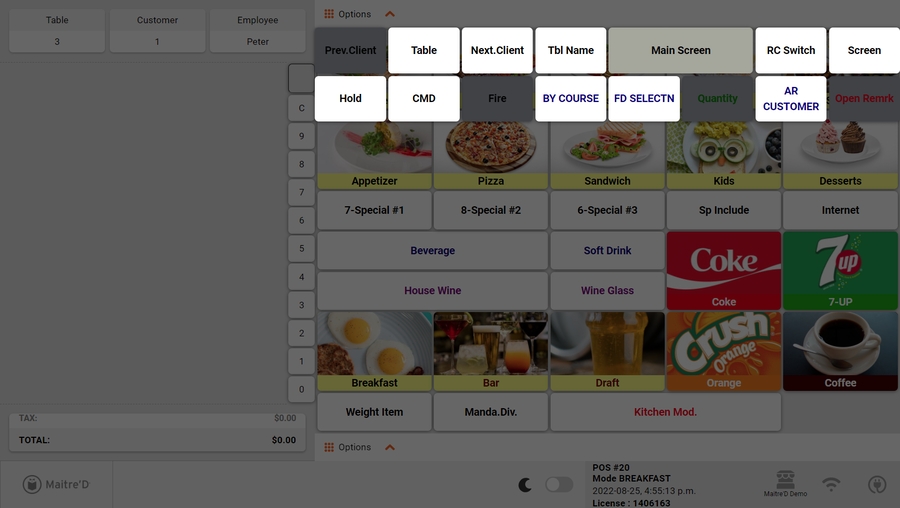 POS with layout overlay - Top