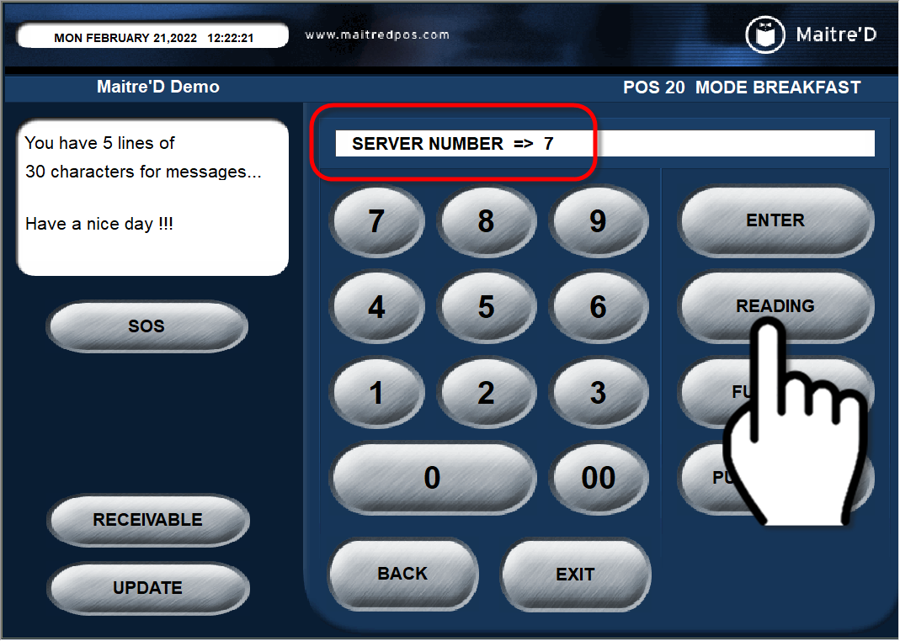 POS - Server Number