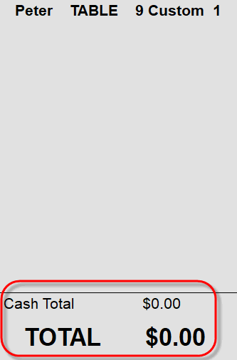 Order Screen - Blank