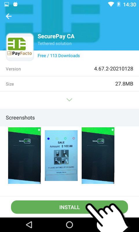 Capture d'écran - PAX Store Installer 3