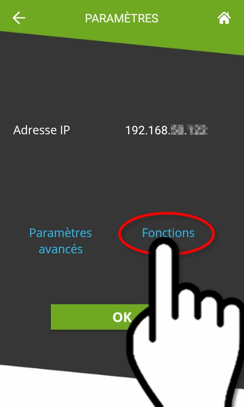 SecurePay Settings - Functions Menu highlight