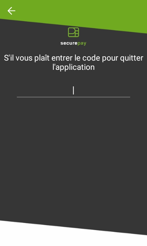 SecurePay Screenshot - Exit Passcode