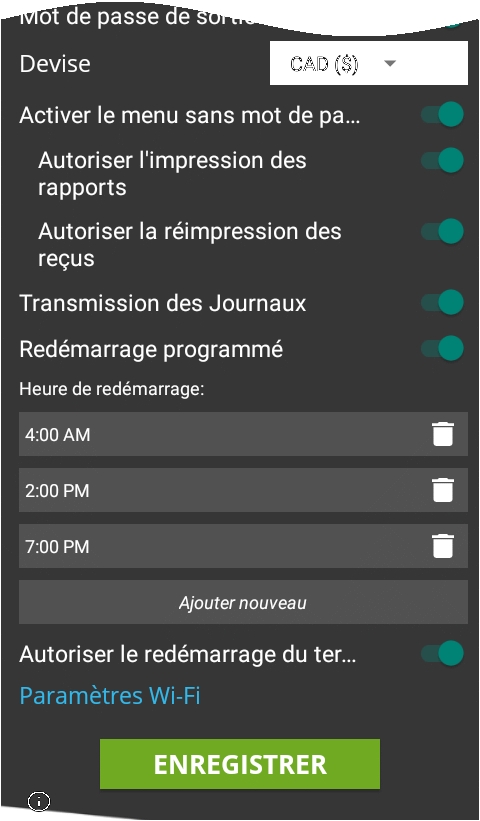 SecurePay Advanced Settings (bottom half)