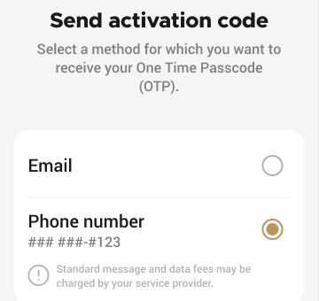 OTP par numéro de téléphone