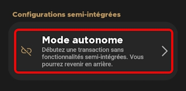Passer au mode autonome