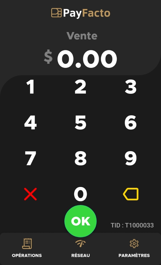 Interface de paiement autonome