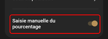 Activer le pourcentage de pourboire manuel