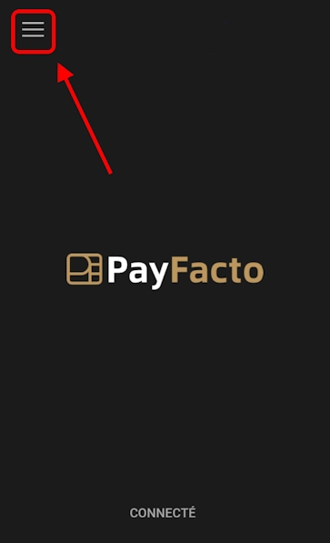 Main screen menu button