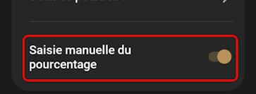 Activer le pourcentage de pourboire manuel