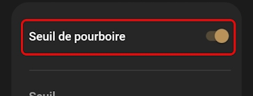 Activer le seuil de basculement