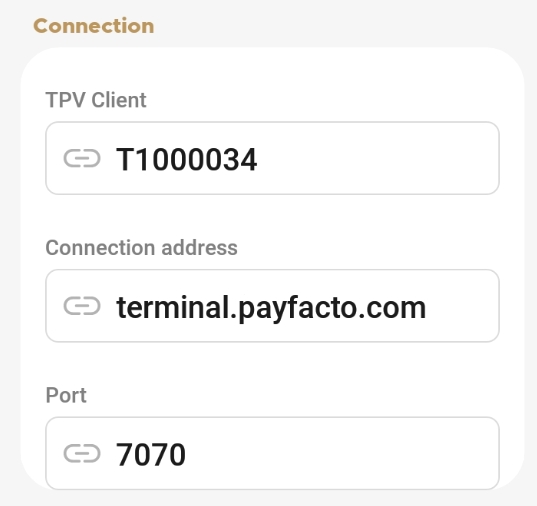 SecureTable connection information