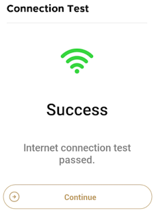 Network connection test success