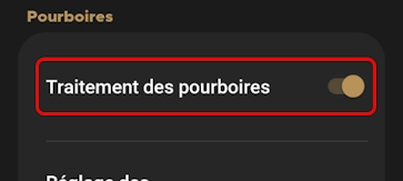 Activer le traitement des pointes