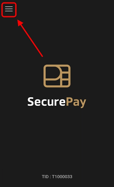 Main screen menu button