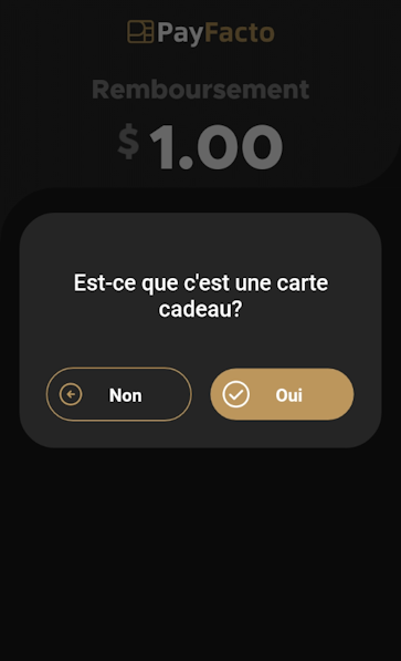 Gift card terminal question