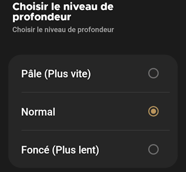 Options de l'imprimante Sélection de la profondeur de couleur pour l'impression des reçus