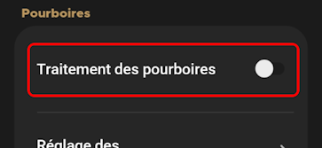Désactiver le traitement des pointes