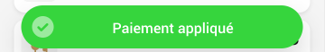 Capture d'écran - Paiement appliqué avec succès