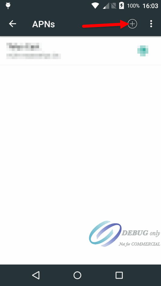 Capture d'écran Android - Liste APN