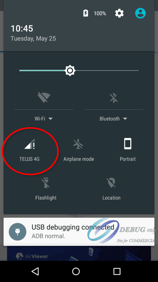 Capture d'écran Android - Paramètres - 4G