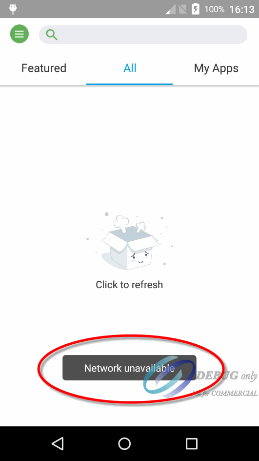 Capture d'écran Android - PAXSTORE ALL - ne fonctionne pas