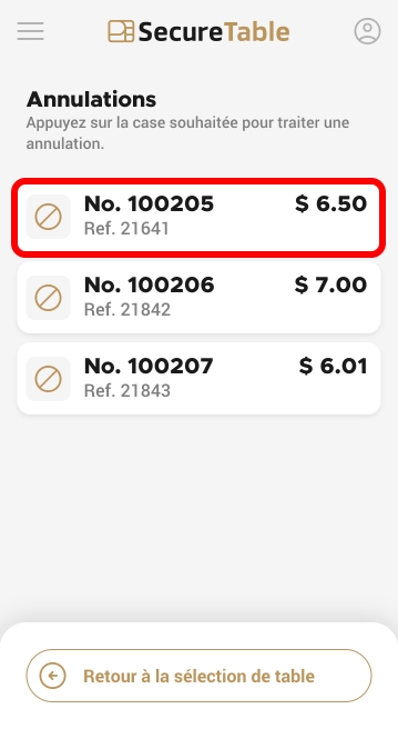 Liste des annulations et des remboursements avec les points saillants