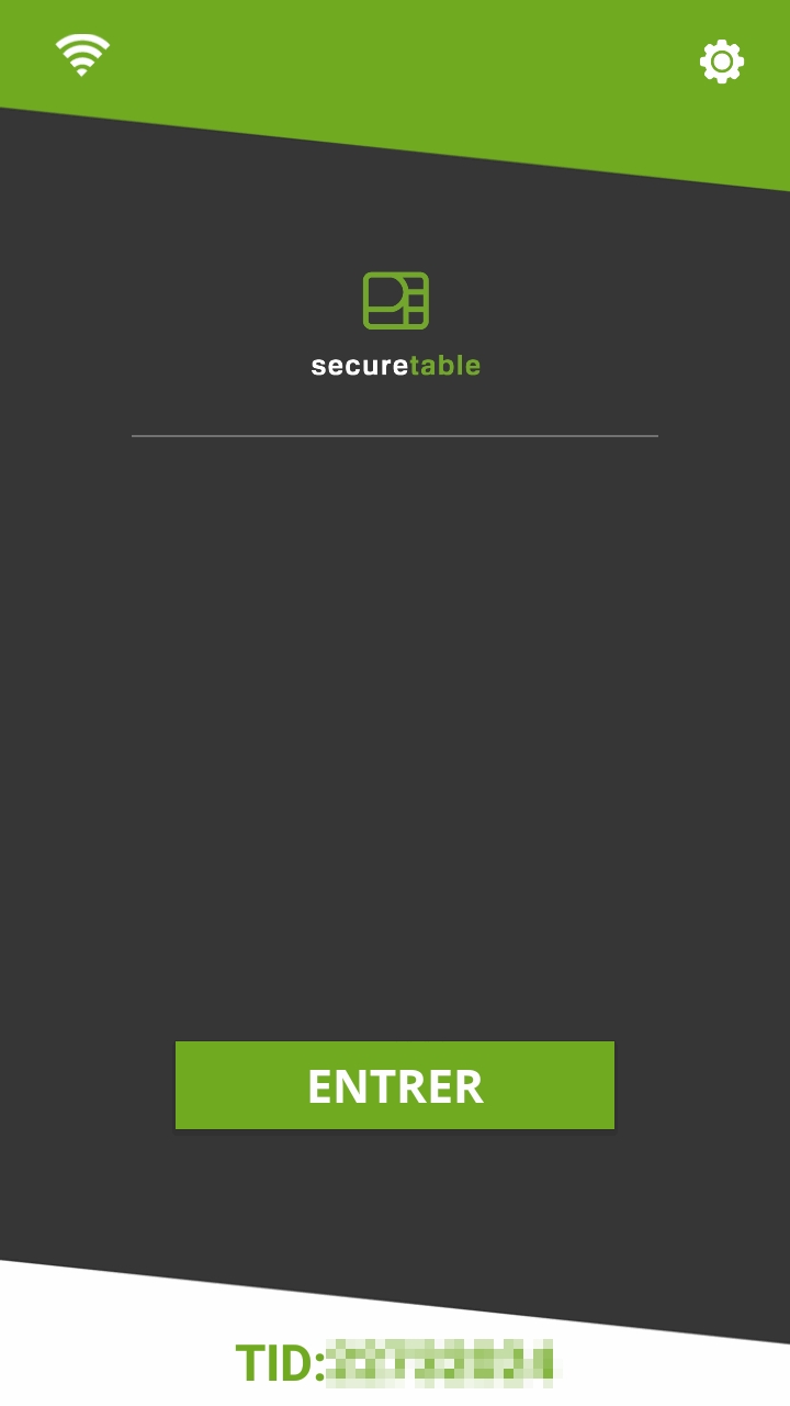 L'application SecureTable a démarré