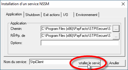 Service d'installation