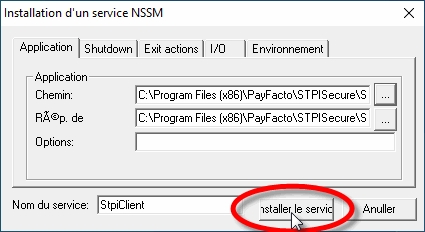 Service d'installation
