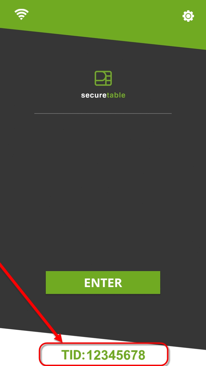 Capture d'écran - Identifiant du terminal