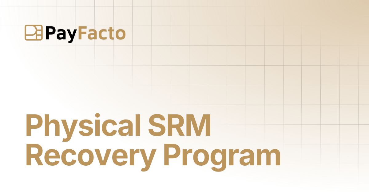 Physical SRM Recovery Program | Formation Client