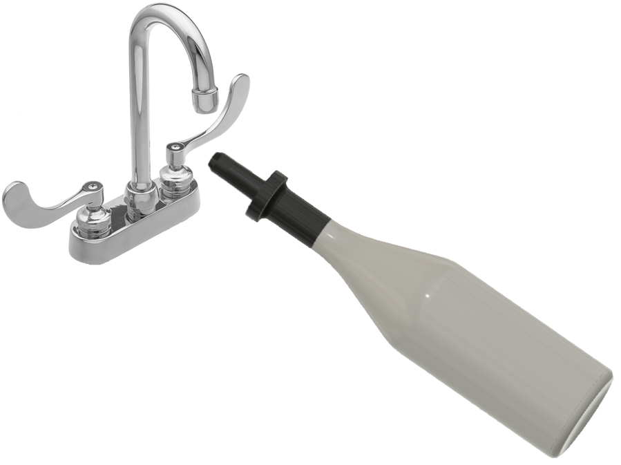 Nettoyage bouchon sur bouteille