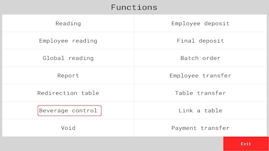 Veloce Functions menu