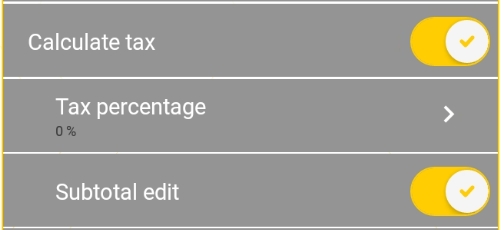 Enable or disable tax calculation