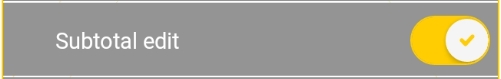Enable or disable editing of subtotal