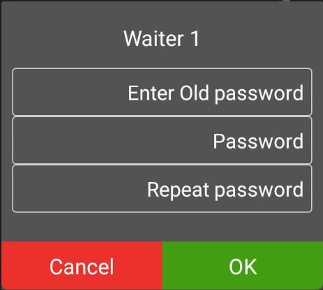 Change waiter password