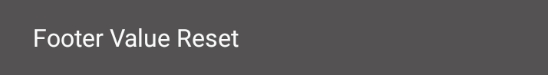 Footer value reset