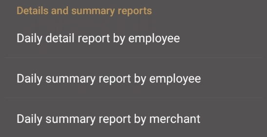 Details and summary reports