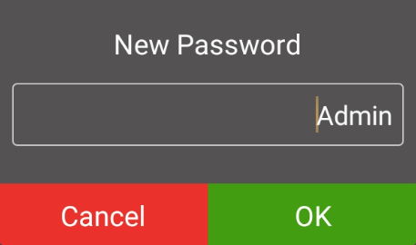 Enter new Admin password