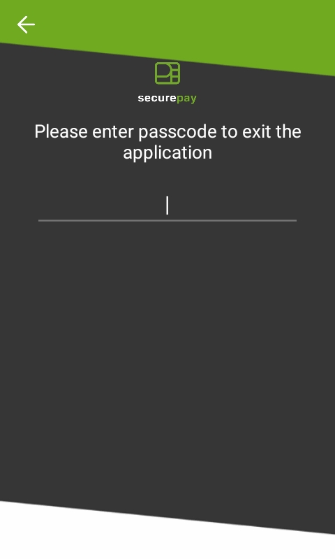 SecurePay Screenshot - Exit Passcode