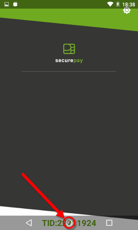 SecurePay Screenshot - Home button
